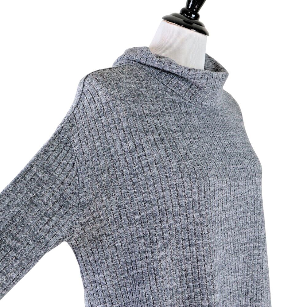 Anthropologie Size S Maeve Ribbed Turtleneck Sweater Gray - Picture 7 of 11